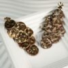 Handmade AB-Style Layered Ceramic Drop Earrings